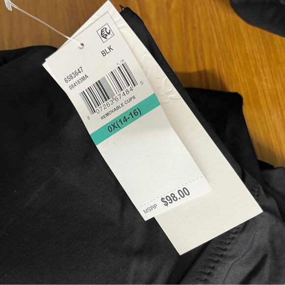 Becca Color Code Flounce Tankini top black - 0X - Picture 9 of 9